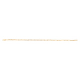 9ct Yellow Gold Silverfilled Thin Paperclip 19cm Bracelet
