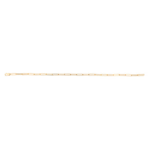 9ct Yellow Gold Silverfilled Thin Paperclip 19cm Bracelet