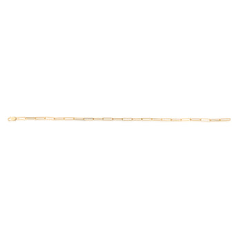 9ct Yellow Gold Silverfilled Thin Paperclip 19cm Bracelet