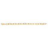 9ct Yellow Gold Silverfilled Paperclip 19cm Bracelet