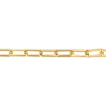 9ct Yellow Gold Silverfilled Paperclip 19cm Bracelet
