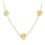 9ct Yellow Gold Silver Filled Heart 45cm Necklace