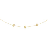 9ct Yellow Gold Silver Filled Heart 45cm Necklace