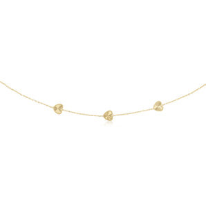 9ct Yellow Gold Silver Filled Heart 45cm Necklace