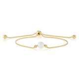 9ct Yellow Gold Silverfilled Freshwater Pearl Bolo Bracelet