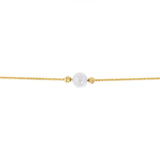 9ct Yellow Gold Silverfilled Freshwater Pearl Bolo Bracelet