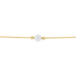 9ct Yellow Gold Silverfilled Freshwater Pearl Bolo Bracelet