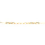 9ct Yellow Gold Silverfilled Paperclip Bolo Bracelet