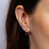 9ct Yellow Gold Silverfilled Dicut Sleeper Earrings