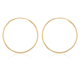 9ct Yellow Gold Silverfilled 30mm Sleeper Earrings