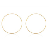 9ct Yellow Gold Silverfilled 50mm Sleeper Earrings