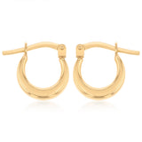 9ct Yellow Gold Silverfilled Creole Hoop Earrings