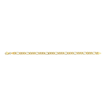 9ct Gold Copper Filled 3:1 Figaro 120 Gauge 19cm Bracelet