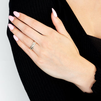 9ct Yellow Gold Diamond Ring  Set with 29 Brilliant Diamonds