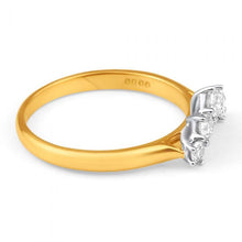 Load image into Gallery viewer, 18ct Yellow Gold &amp; White Gold Ring With 0.5 Carats Of Brilliant Cut Diamonds
