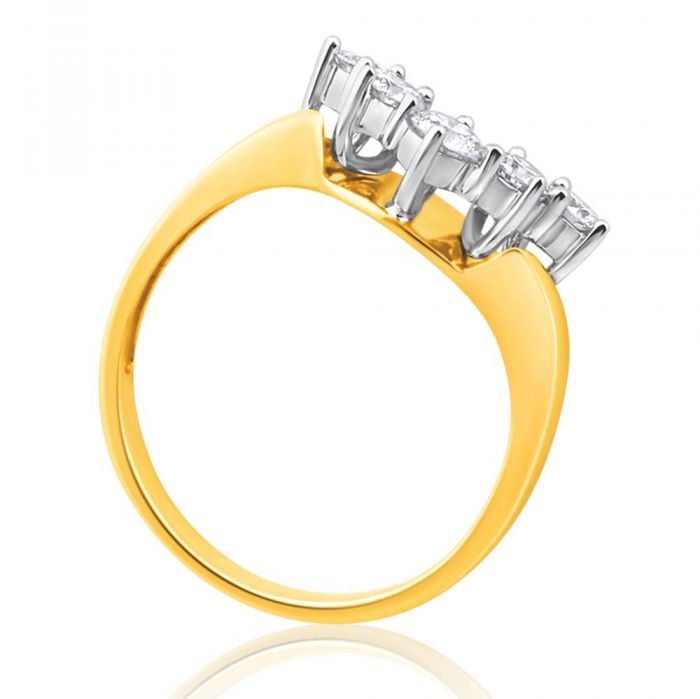 18ct Yellow Gold Ring With 1/2 Carat Of Diamonds