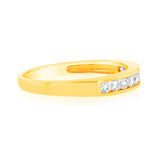 9ct Yellow Gold 1/4 Carat Diamond Ring Set with 10 Brilliant Diamonds