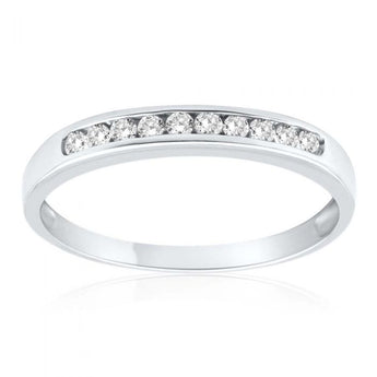9ct White Gold 1/5 Carat Delightful Diamond Ring