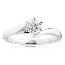 Load image into Gallery viewer, Certified Diamond 18ct White Gold Diamond Ring
