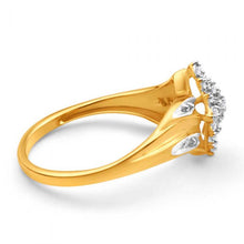 Load image into Gallery viewer, 9ct Yellow Gold Diamond Ring Set With 16 Brilliant Cut Diamonds