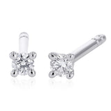 9ct White Gold 2 Opulent Diamond Stud Earrings