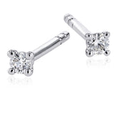 9ct White Gold 2 Opulent Diamond Stud Earrings