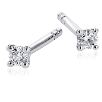 9ct White Gold 2 Opulent Diamond Stud Earrings