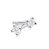 9ct White Gold 2 Opulent Diamond Stud Earrings