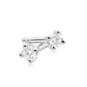 9ct White Gold 2 Opulent Diamond Stud Earrings