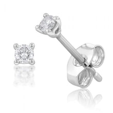 Load image into Gallery viewer, 9ct White Gold Diamond Stud &quot;Arabella&quot; Earrings