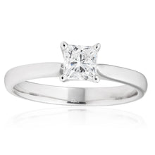 Load image into Gallery viewer, 18ct White Gold &#39;Leona&#39; Solitaire Ring With 0.7 Carat Certified Diamond