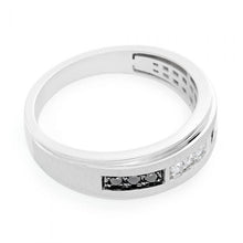 Load image into Gallery viewer, 10ct White Gold Black and White Diamond Ring