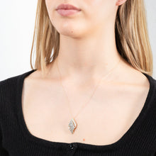 Load image into Gallery viewer, 9ct Yellow Gold 1/5 Carat Diamond Pendant on 45cm 9ct Gold Chain