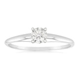 14ct White Gold Solitaire Ring With 50 Point Brilliant Cut Diamond