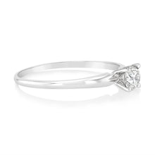 Load image into Gallery viewer, 14ct White Gold Solitaire Ring With 50 Point Brilliant Cut Diamond