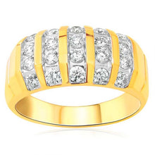 Load image into Gallery viewer, 9ct Yellow Gold Diamond Ring Set with 20 Stunning Brilliant Diamonds
