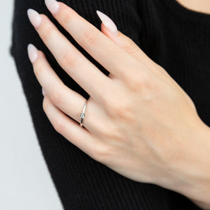 9ct White Gold Solitaire Ring With 1 Diamond