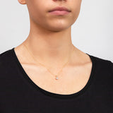 9ct Yellow Gold Diamond Pendant with Infinity Detail on Adjustable Length 45cm Chain