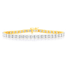Load image into Gallery viewer, 9ct Yellow Gold Magnificent 2 Carat Diamond Tennis Bracelet
