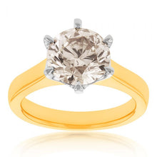 Load image into Gallery viewer, 18ct Yellow Gold Solitaire Ring With 5 Carat Australian Diamond