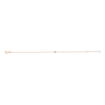 9ct Rose Gold Diamond Adjustable 16-18cm Bracelet