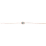 9ct Rose Gold Diamond Adjustable 16-18cm Bracelet
