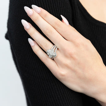 14ct White Gold Ring with 2.00 Carat of Diamonds with Marquise Centre Diamond