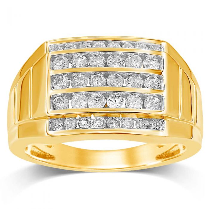 Mens 9ct gold diamond rings Clearance