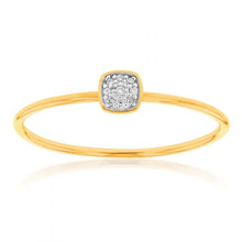 Load image into Gallery viewer, 9ct Yellow Gold Diamond Ring with 8 Brilliant Diamonds