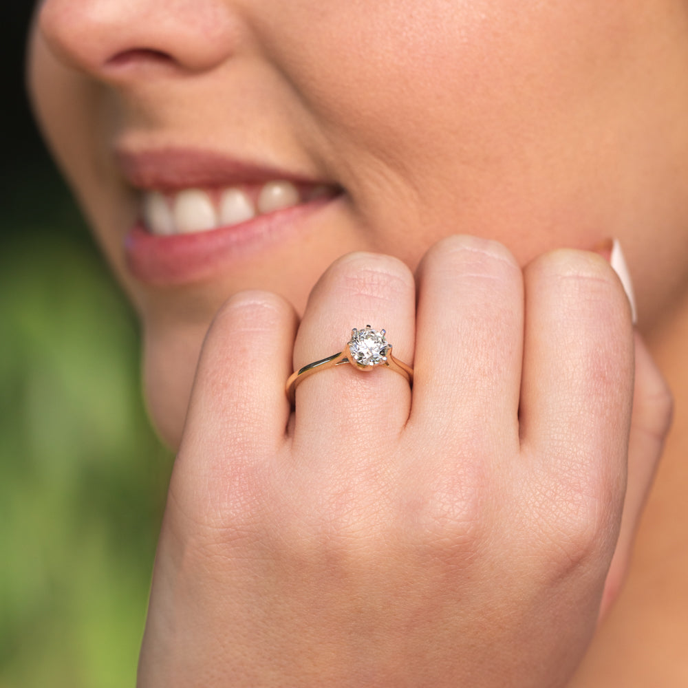 Ring One Hand 1 Carat Diamond Ring On Hand