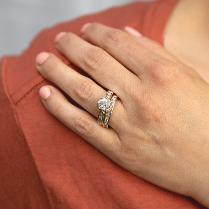 Titanium .9Ct Men's Wedding Band Engagement Ring with 9 large Princess –  Metal Masters Co.