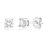 9ct White Gold 3/4 Carat Diamond Stud Earrings