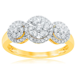 Luminesce Lab Grown 0.45 Carat Diamond Ring in 9ct Yellow Gold