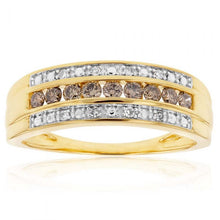 Load image into Gallery viewer, Australian Diamond 9ct Yellow Gold 3/8 Carat Diamond Ring
